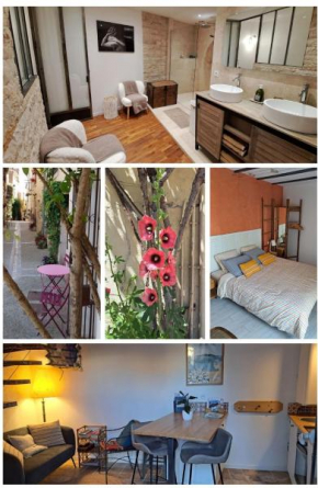 La Trémière, maison de village, sauna, vue garrigue